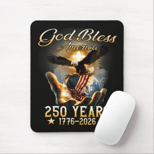 God Bless America 250 Years 1776-2026 Mouse Pad