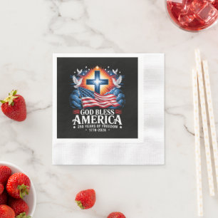 God Bless America 250 Years 1776-2026 Napkin