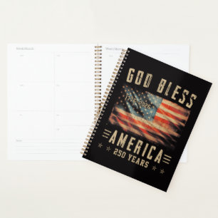 God Bless America 250 Years 1776-2026 Planner