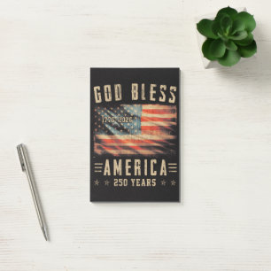 God Bless America 250 Years 1776-2026 Post-it Notes