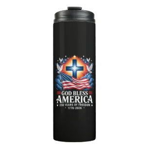 God Bless America 250 Years 1776-2026 Thermal Tumbler