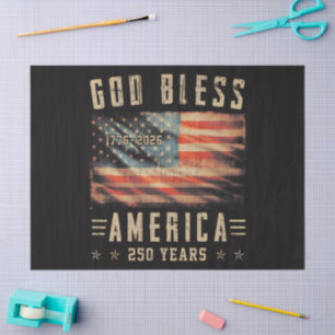 God Bless America 250 Years 1776-2026 Tissue Paper