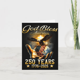 God bless america 250 years christian patriotic card