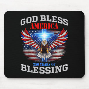 God Bless America 250 Years of Blessing 1776 2026 Mouse Pad