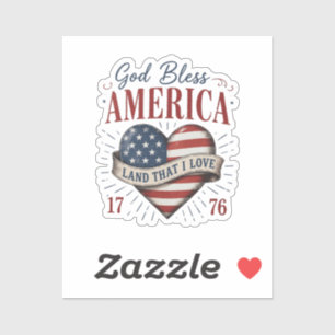 God Bless America 250th Patriotic Heart Flag