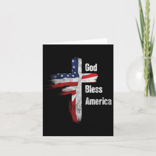 God Bless America 4th Of July Christian Patriot Us Card