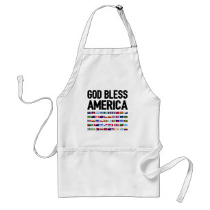 God Bless America All Countries Latino Pride I Standard Apron