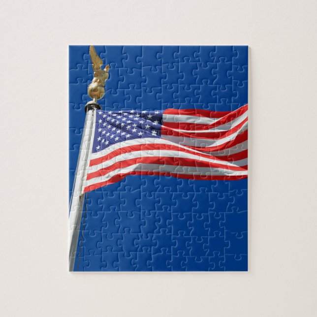 God Bless America, American Flag, Patriot Support Jigsaw Puzzle (Vertical)