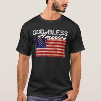God Bless America American Flag T Shirt