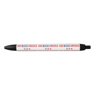 God Bless America Black Ink Pen