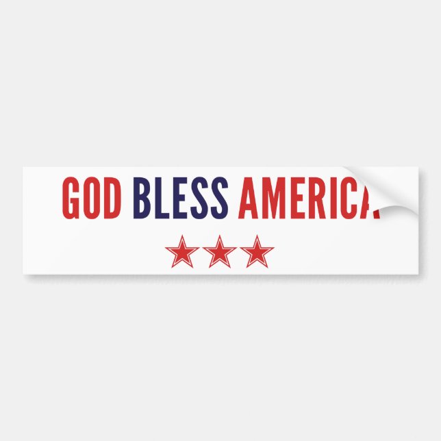 God Bless America Bumper Sticker (Front)