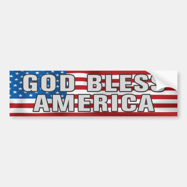 God Bless America Bumper Sticker (Front)