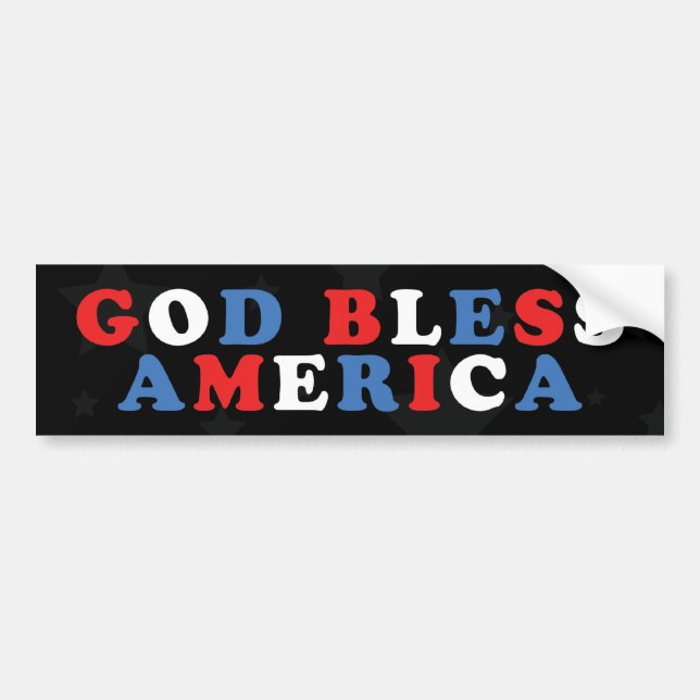 God Bless America Bumper Sticker (Front)