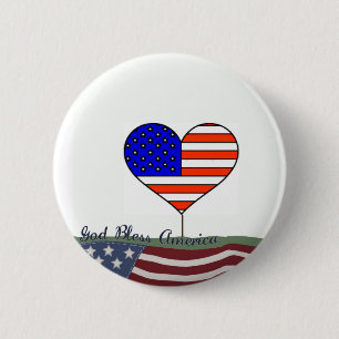 God Bless America Button
