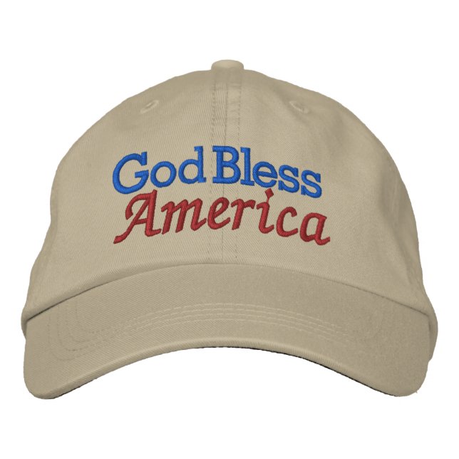 God Bless America by SRF Embroidered Hat (Front)