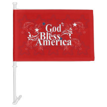 God Bless America Car Flag