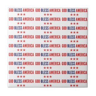 God Bless America Ceramic Tile