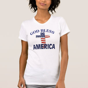 God Bless America Cross T-Shirt