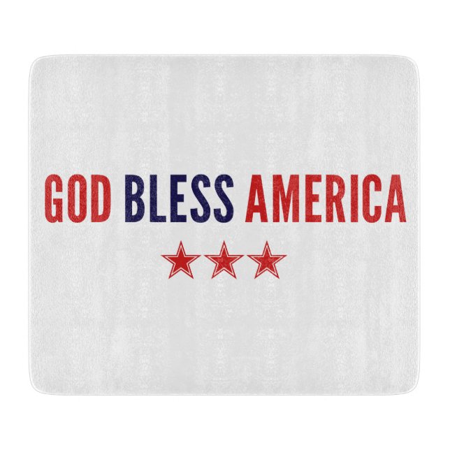 God Bless America Cutting Board (Front)