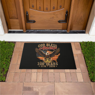 God Bless America Eagle 250 Years 1776 2026 Doormat