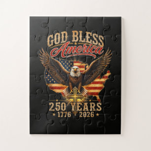 God Bless America Eagle 250 Years 1776 2026 Jigsaw Puzzle