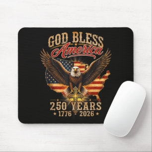 God Bless America Eagle 250 Years 1776 2026 Mouse Pad