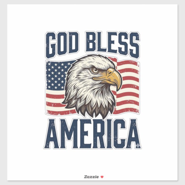 God Bless America Eagle Patriotic Vector Design_1 (Sheet)