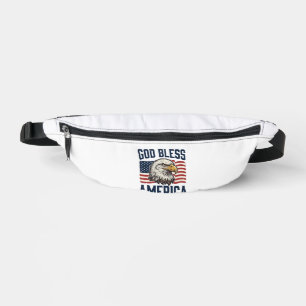 God Bless America Eagle Patriotic Vector Design_1 Bum Bags