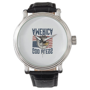 God Bless America Eagle Patriotic Vector Design_1 Watch