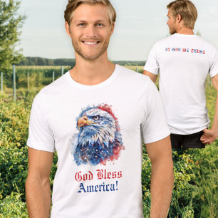 God Bless America Eagle Stars Red White And Blue Tri-Blend Shirt