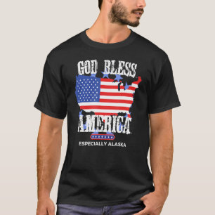 God Bless America Especially Alaska Awesome US Sta T-Shirt