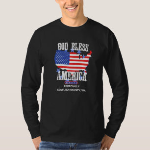 God Bless America Especially Cowlitz County WA US T-Shirt