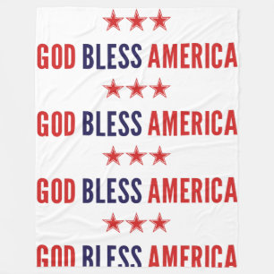 God Bless America Fleece Blanket
