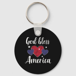 God Bless America For Independence Day On 4th Of J Key Ring