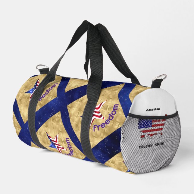 God Bless America-Freedom Duffle Bag (Right Corner)