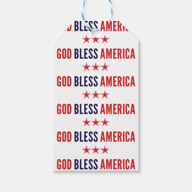 God Bless America Gift Tags (Front)