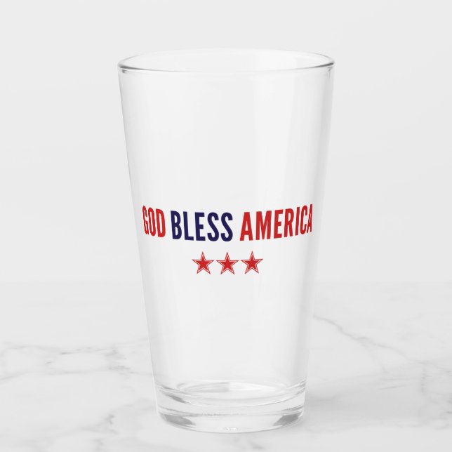 God Bless America Glass (Front)