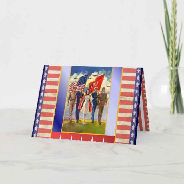 God Bless America Holiday Card (Front)