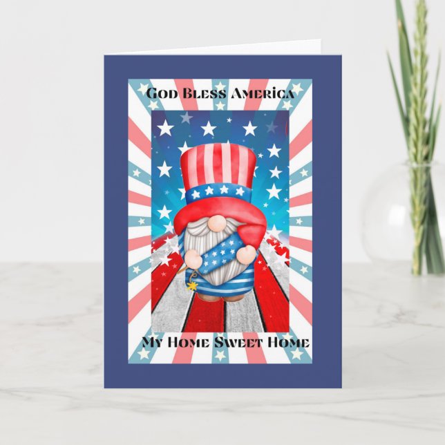 God Bless America  Home Sweet Home  Card (Front)