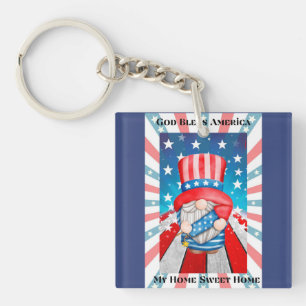 God Bless America  Home Sweet Home  Key Ring