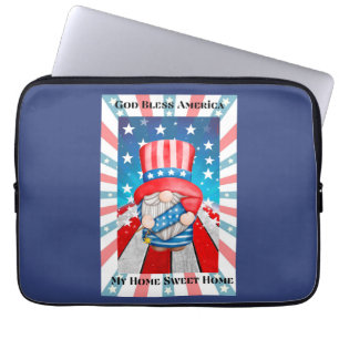 God Bless America Home Sweet Home Laptop Sleeve