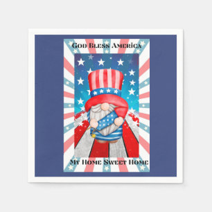 God Bless America  Home Sweet Home  Napkin