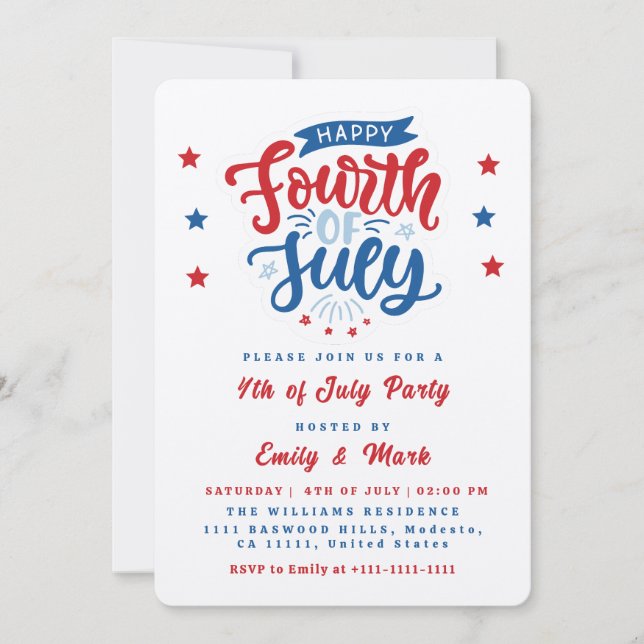 GOD BLESS AMERICA INVITATION (Front)