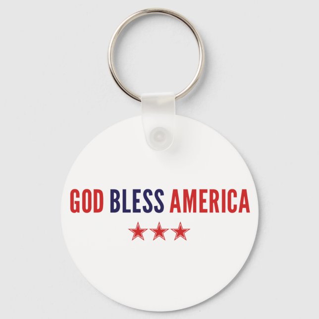 God Bless America Key Ring (Front)