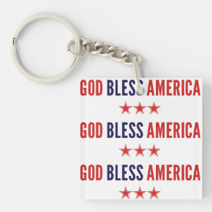God Bless America Key Ring