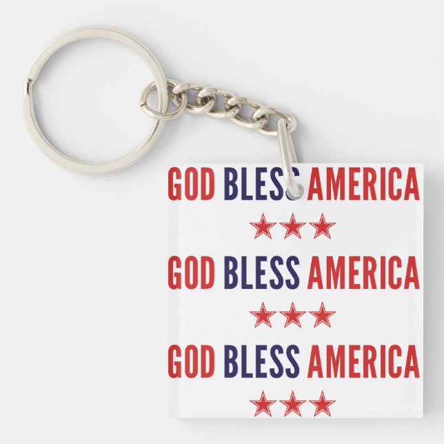 God Bless America Key Ring (Front)