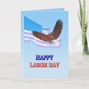 God Bless America Labour Day card