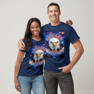 God Bless America Land That Brown Eagle Firework M T-Shirt