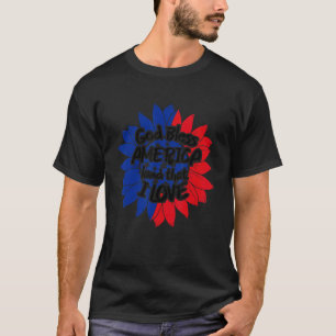 God Bless America Land That I Love 4th Of July Sun T-Shirt
