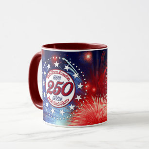 God Bless America Land That I Love Graphic Fire Wh Mug